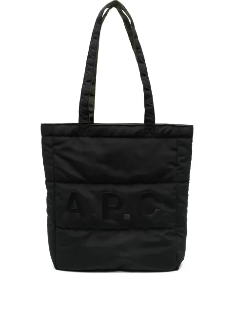 A.P.C. tote capitonado con logo