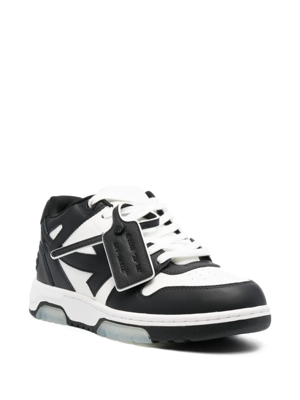 Off-White Out Of Office leren low-top sneakers met pijldetail Zwart