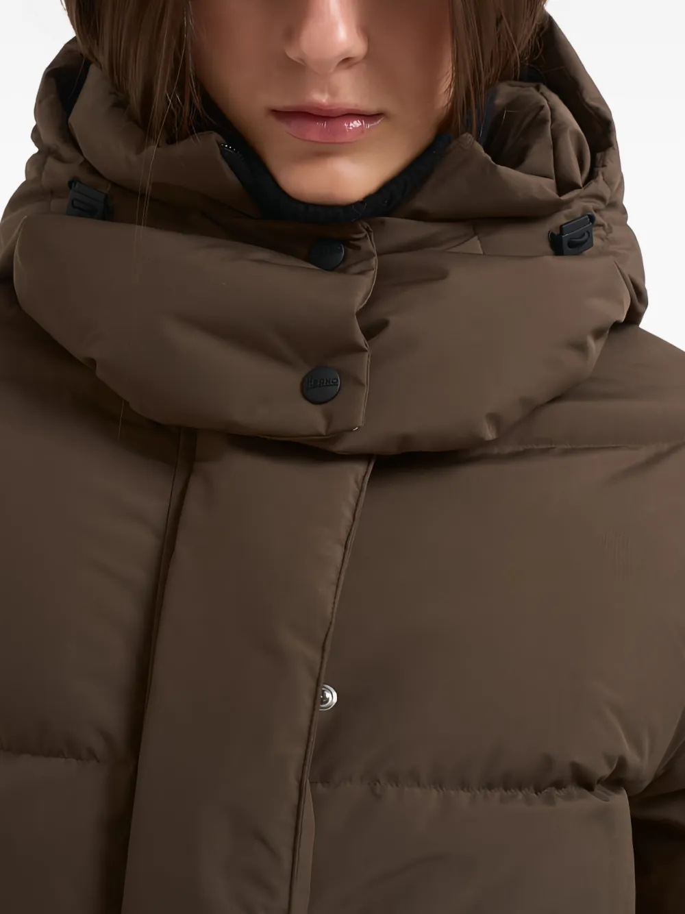 Herno Double-layered Short Puffer Jacket In Brown
