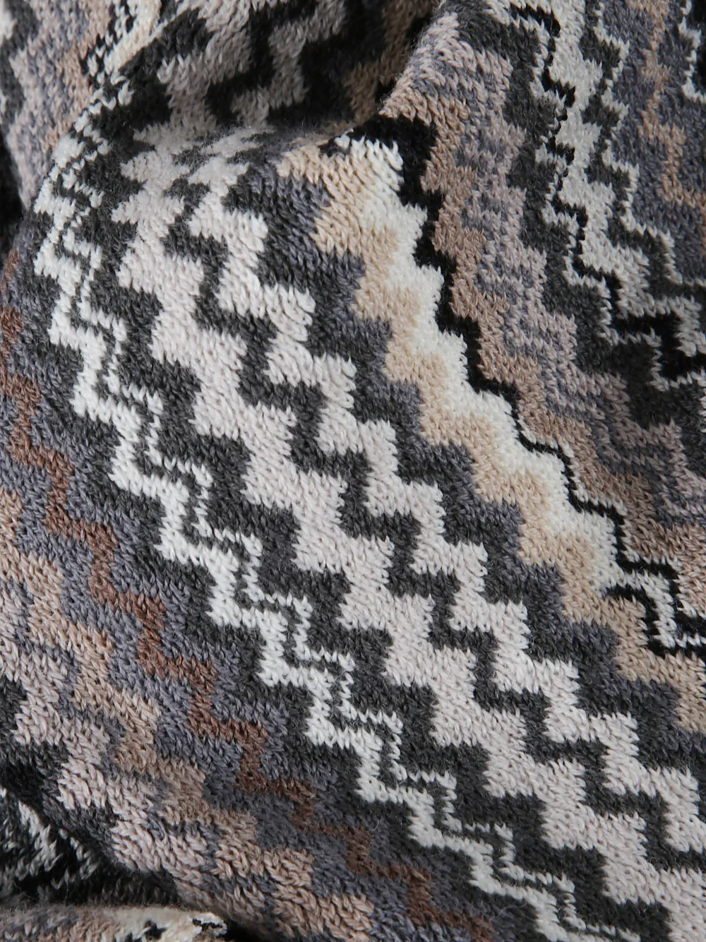 Missoni chevron fringed scarf - Grijs