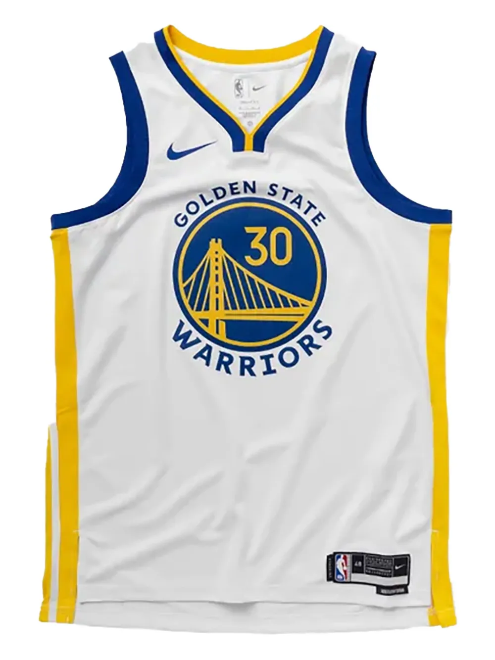 Nike x NBA Golden State Warriors Association "White/Yellow/Blue" tank top | White | Image 1