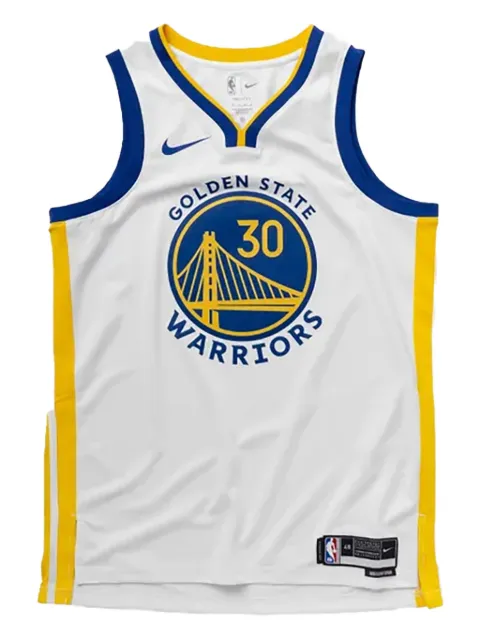 Nike x NBA Golden State Warriors Association "White/Yellow/Blue" tank top