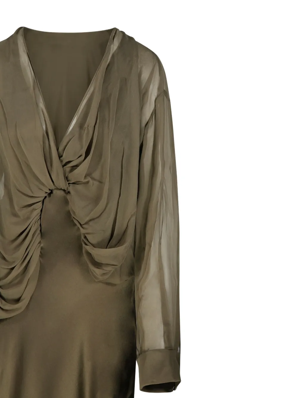 Christopher Esber draped-details maxi dress Groen