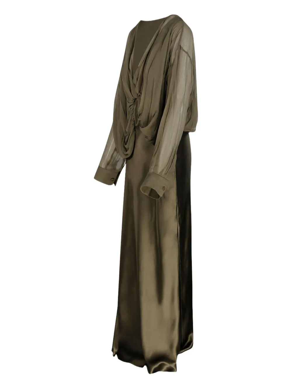 Christopher Esber draped-details maxi dress - Groen