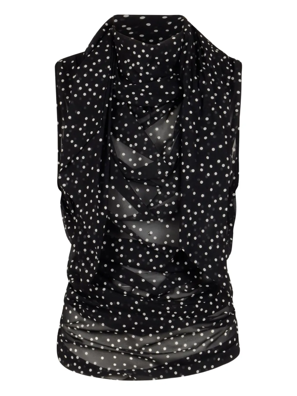 Magda Butrym polka-dot blouse | Black | Image 1