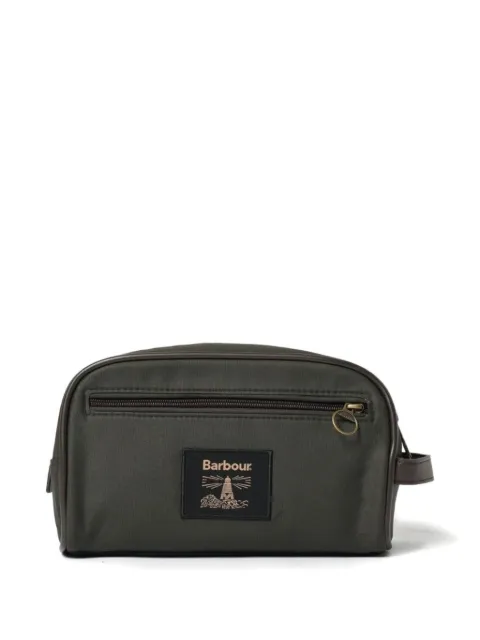 Barbour neceser con logo y cremallera