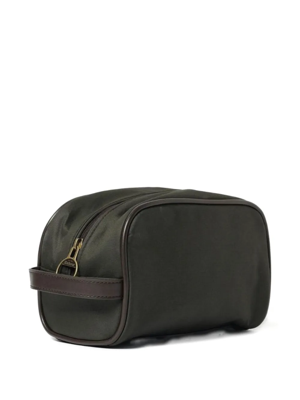 Barbour Toilettas met logo en rits - Groen