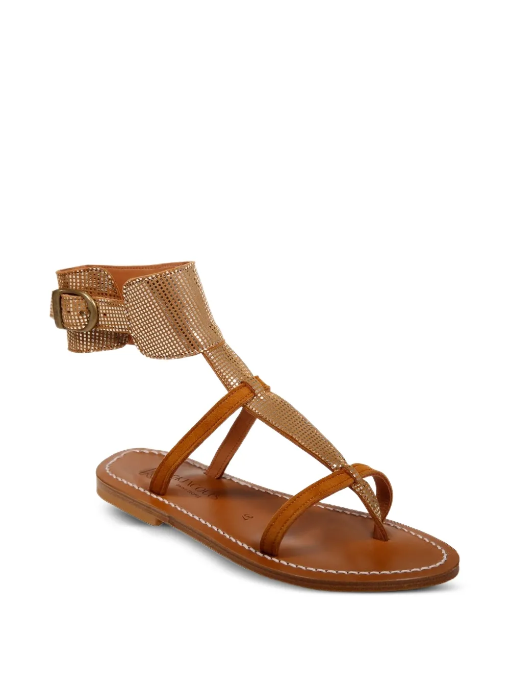 Kjacques Caravelle Leather Sandals In Brown