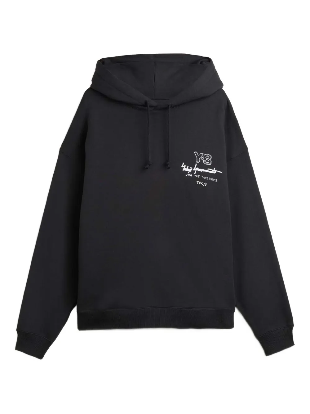 Y-3 graphic-print hoodie - ブラック Y-3 graphic-print hoodie - ブラック