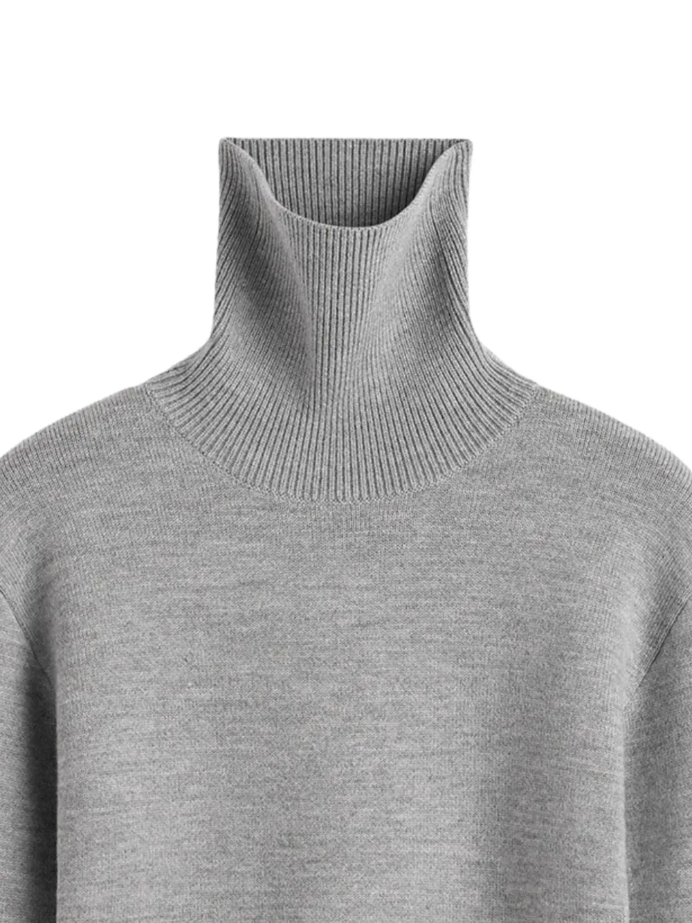 Totême High-neck Double Knit Sweater In Gray