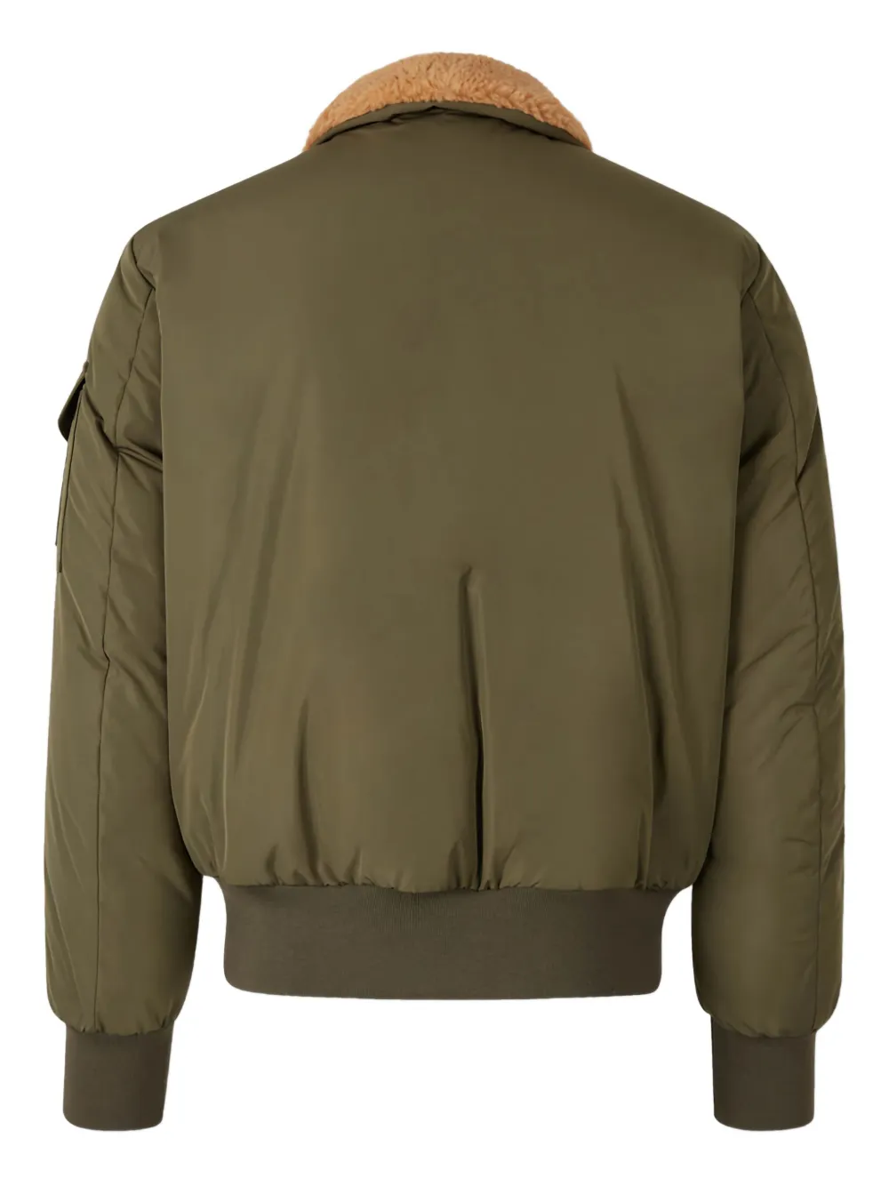 Moncler sherpa-collar bomber jacket Groen