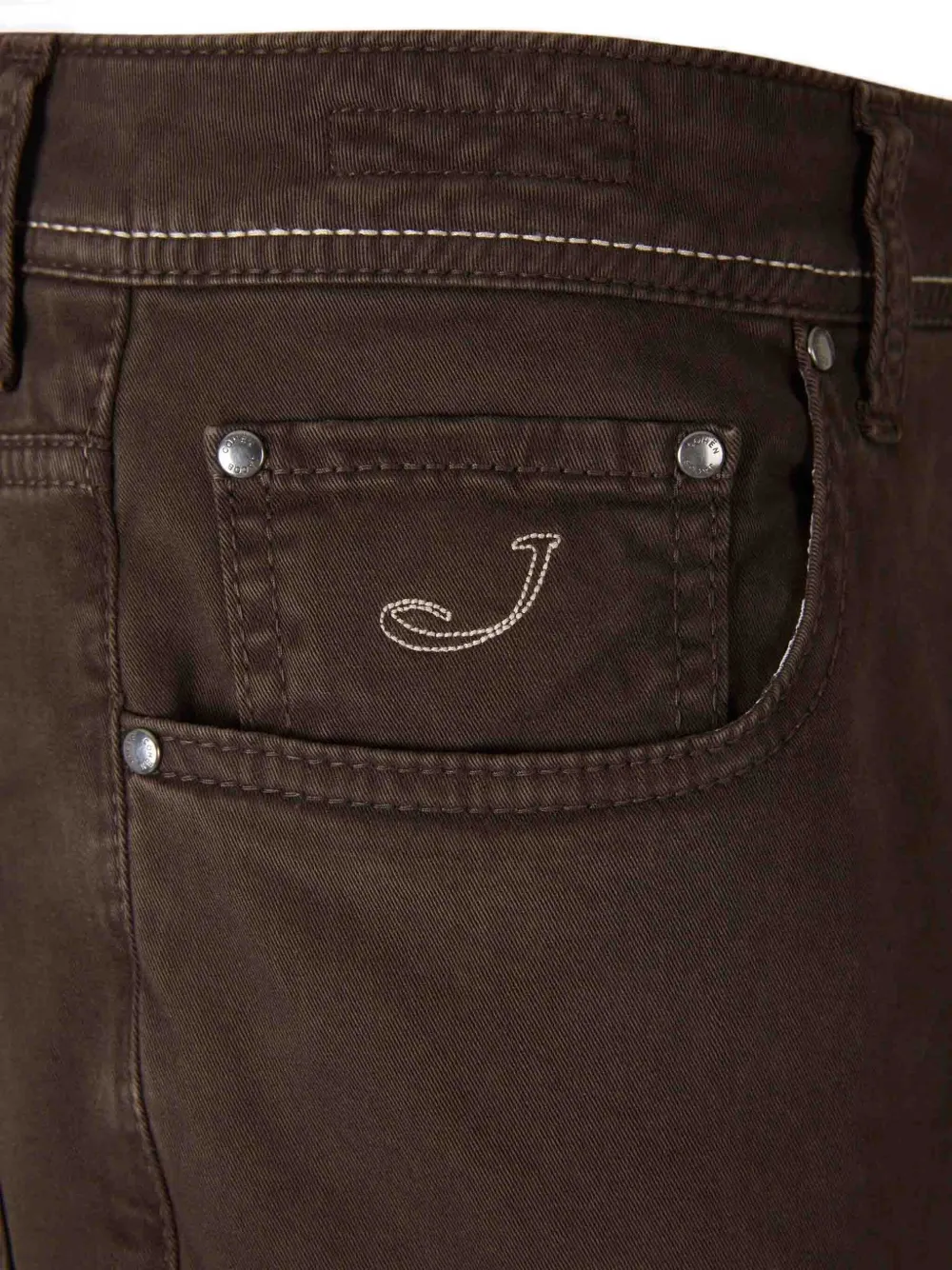 Jacob Cohen Logo-patch Denim Jeans In Brown