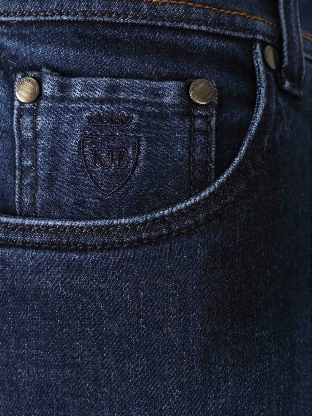 Richard J Brown Embroidered-pocket Jeans In Blue