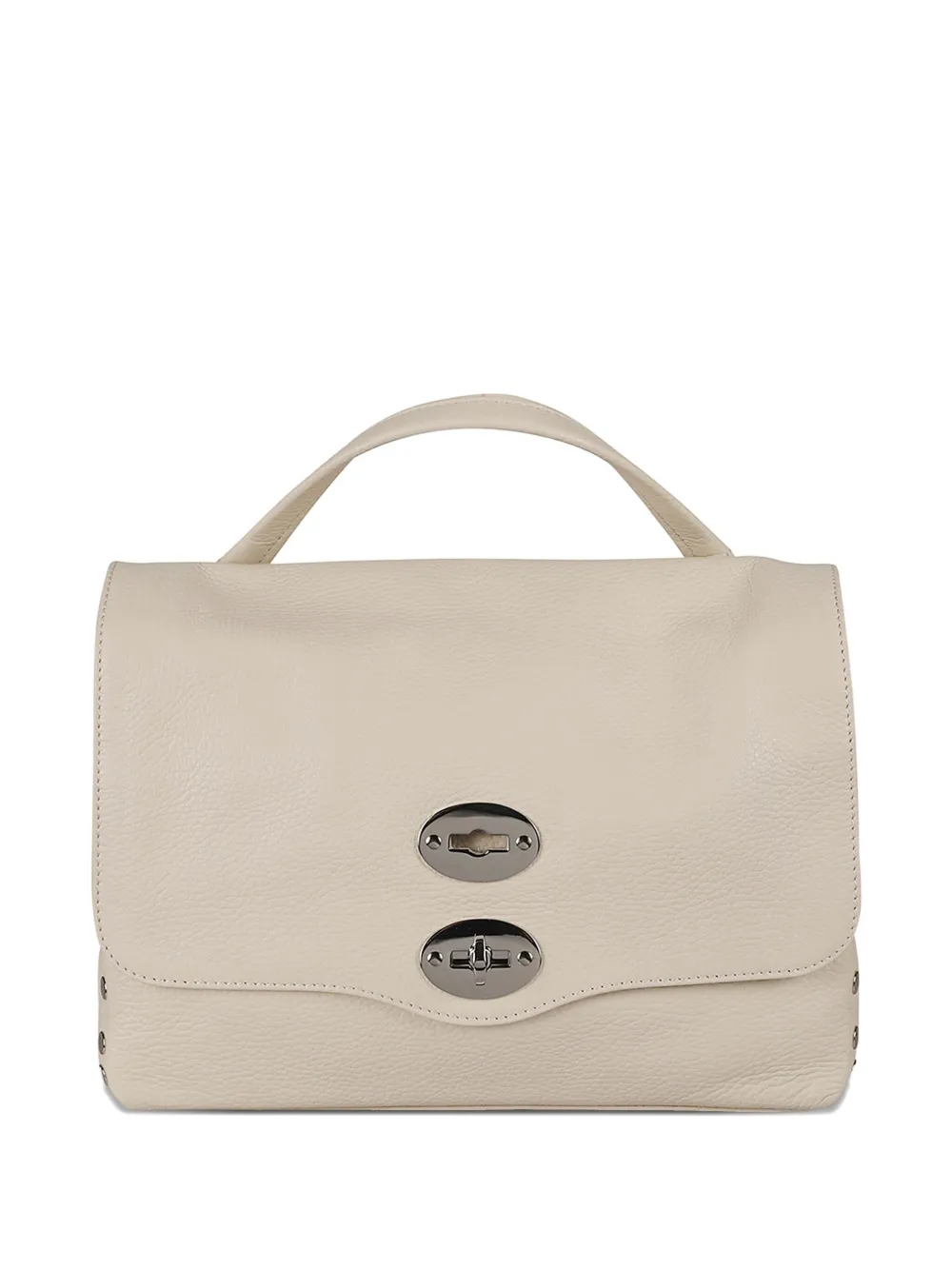 Zanellato Baby Postina® Stud-embellished Top-handle Tote Bag In White