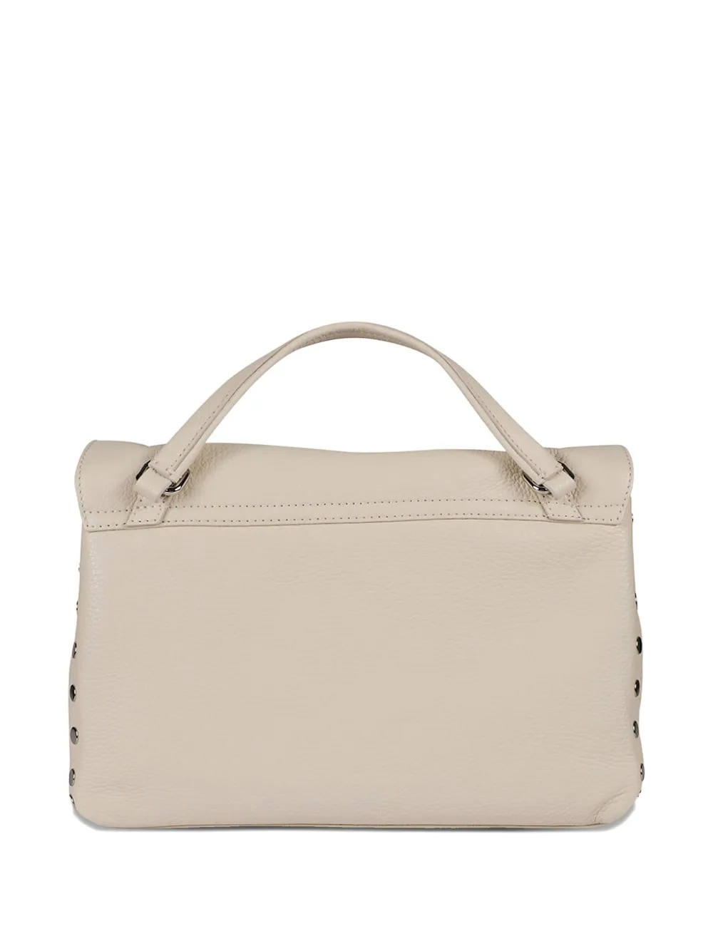 Zanellato Baby Postina shopper met handvat en verfraaid met studs - Wit
