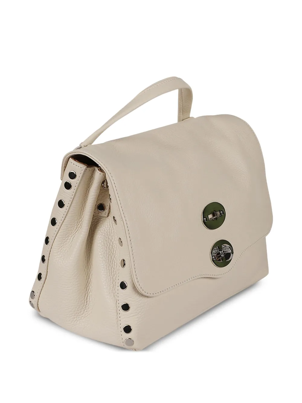 Zanellato Baby Postina® Stud-embellished Top-handle Tote Bag In White