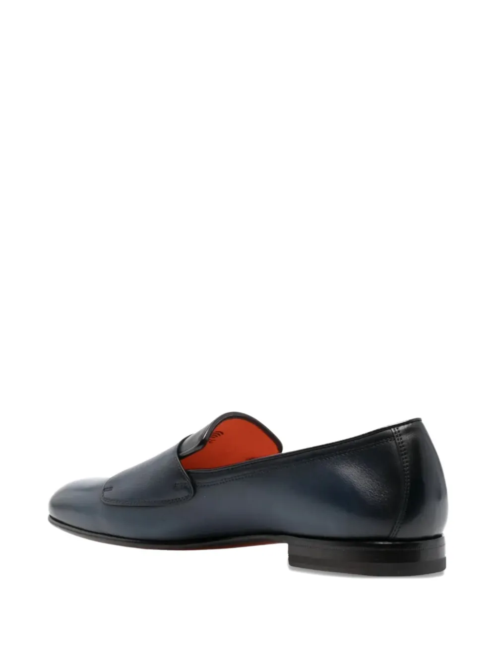 Santoni Leren loafers met gesp Blauw