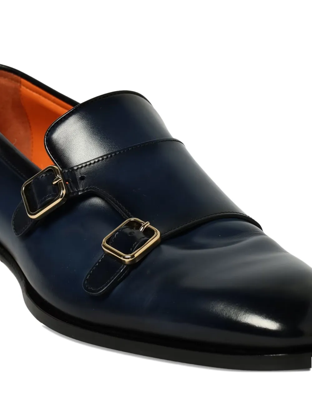 Santoni Leren loafers met gesp Blauw