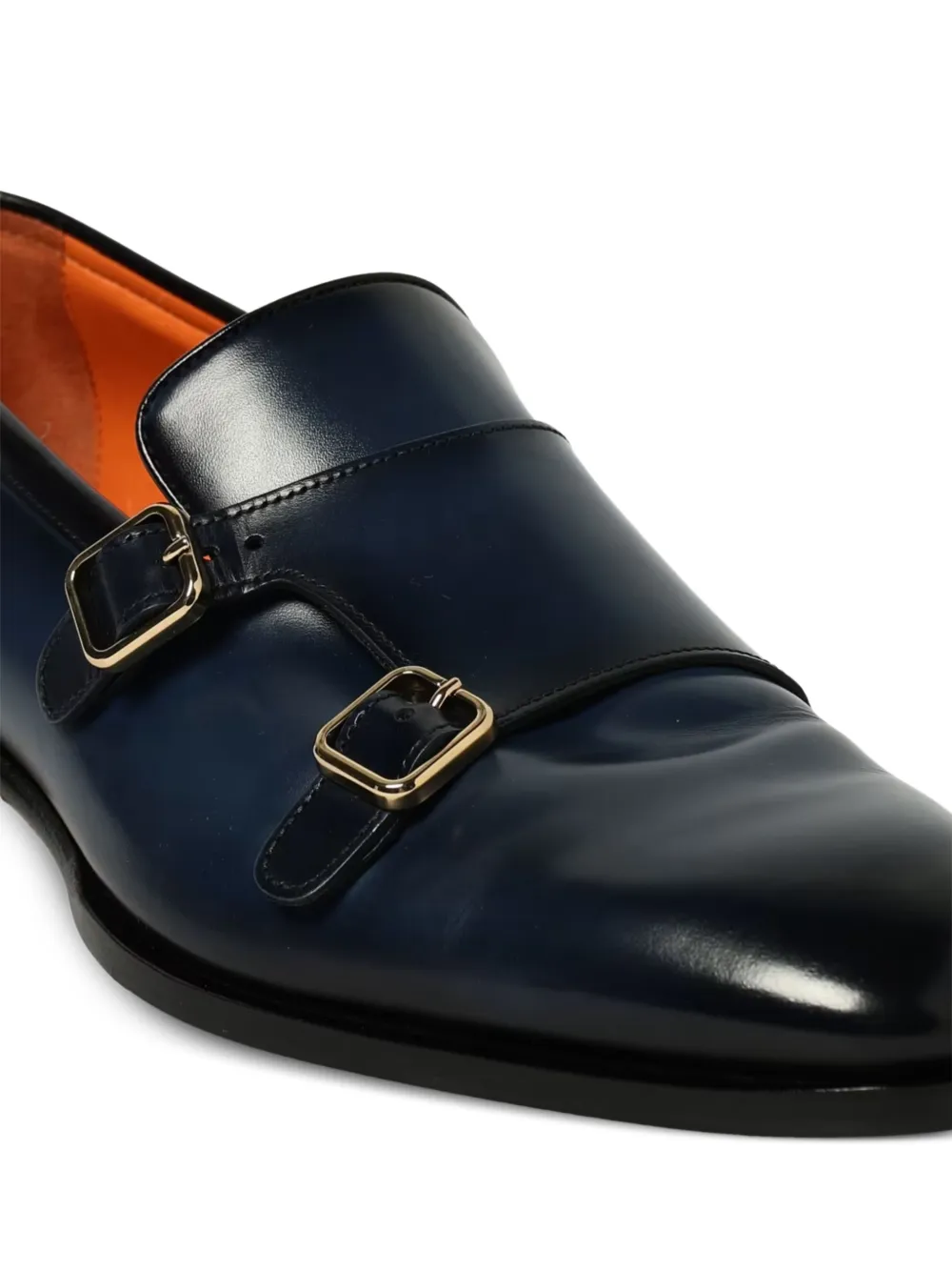 Santoni Leren loafers met gesp Blauw