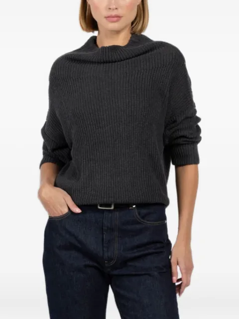 Autumn Cashmere سويتر بحياكة مضلعة ورقبة متوسطة