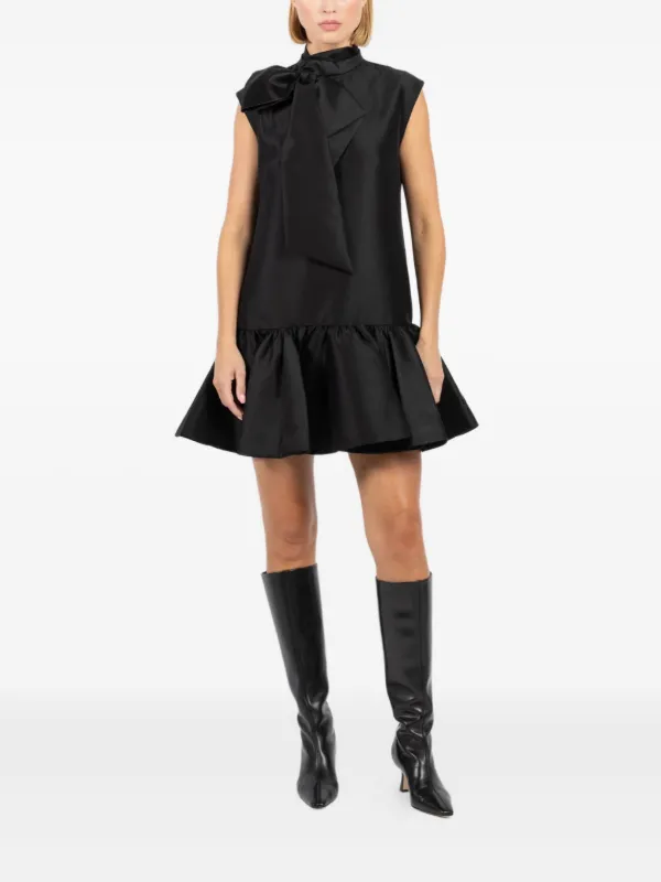 zimmermann pavilion tie neck mini dress Pavillion Tie-neck Pleated Mini Dress