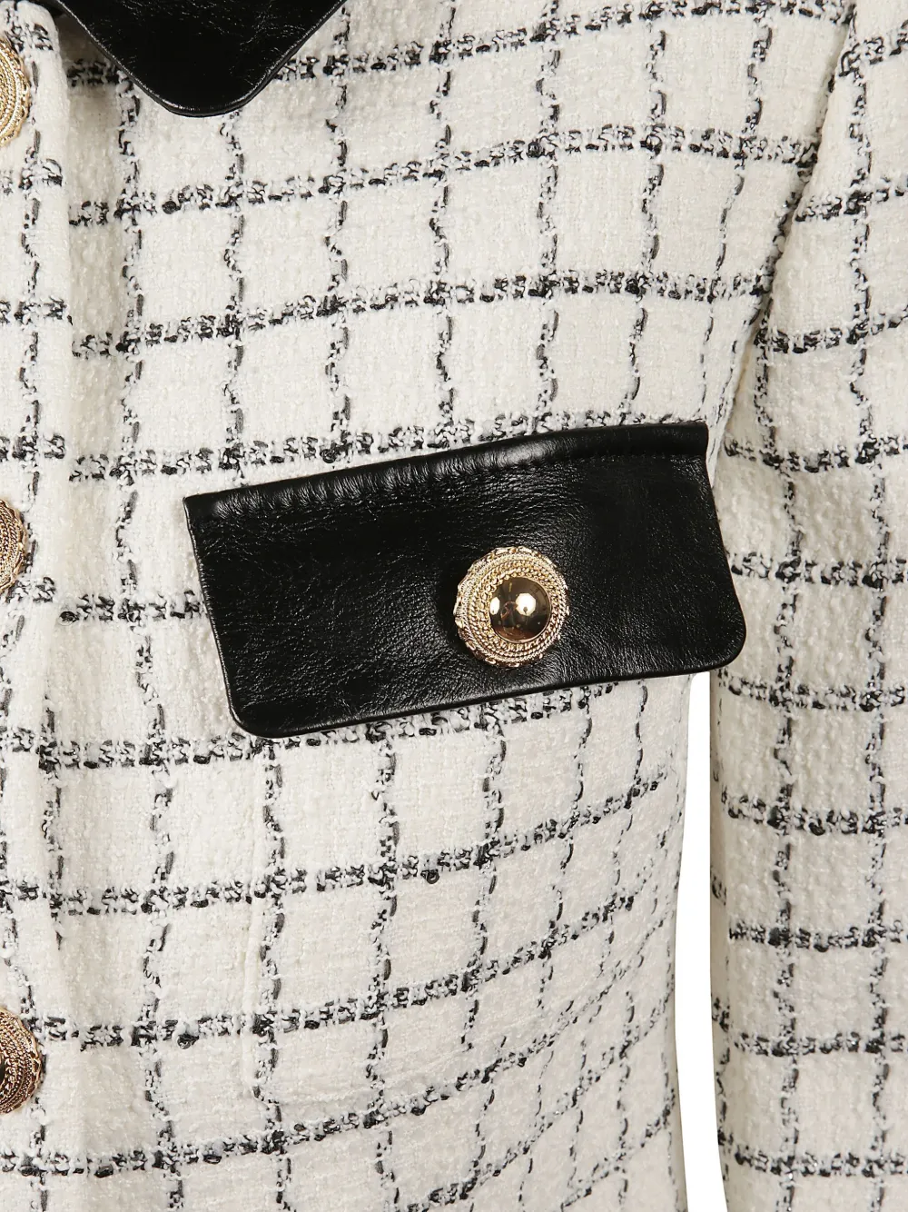 Self-Portrait Bouclé mini-jurk met lange mouwen Beige