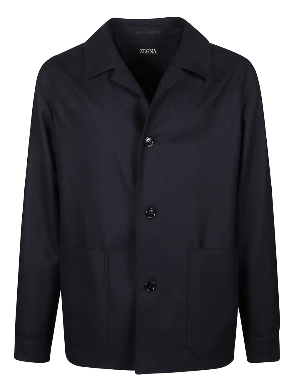 Zegna button-up shirt jacket | Black | Image 1