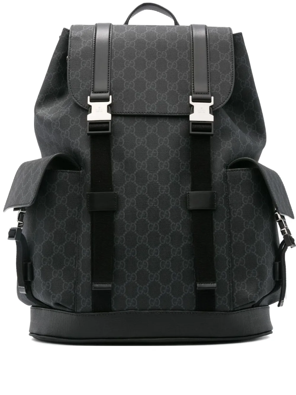Gucci GG Monogram buckled backpack | Black | Image 1