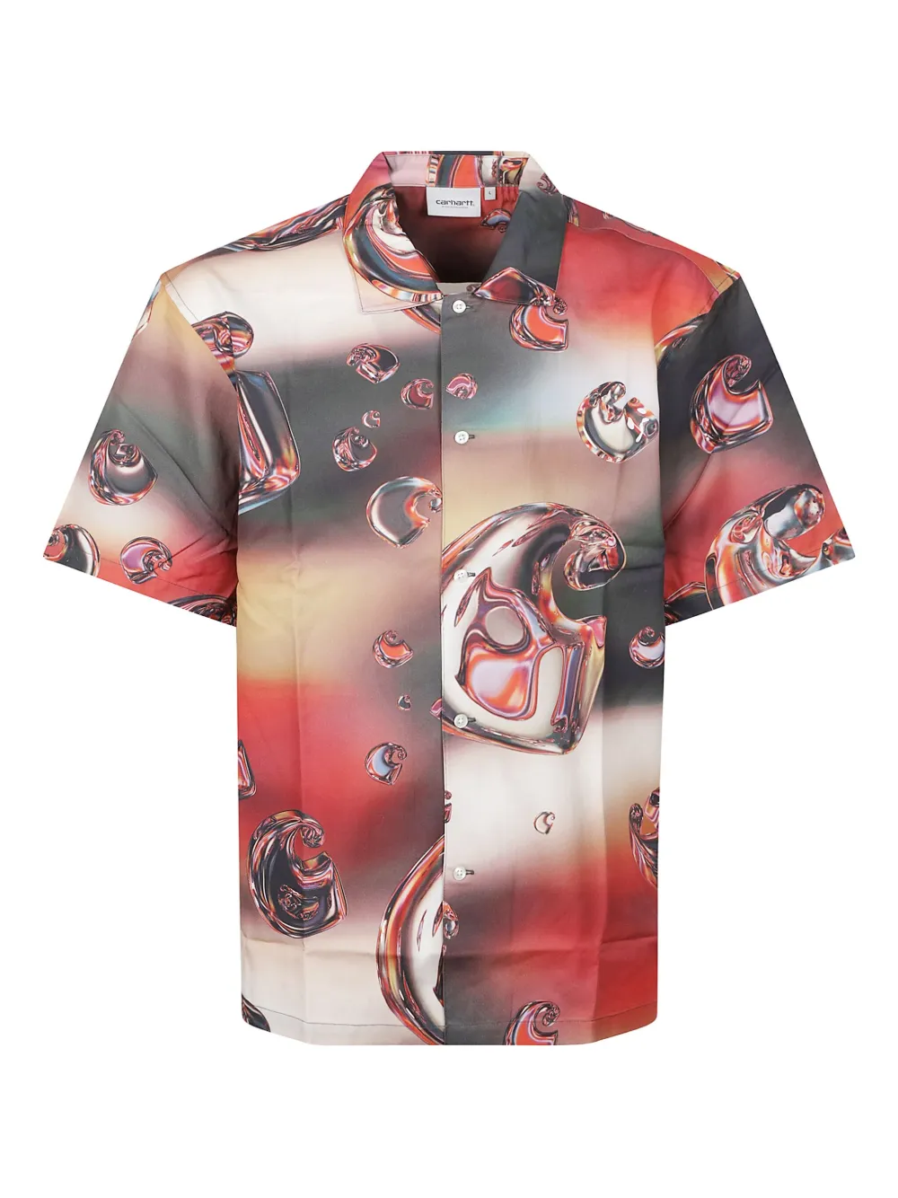 Carhartt WIP graphic-pattern shirt | Red | Image 1