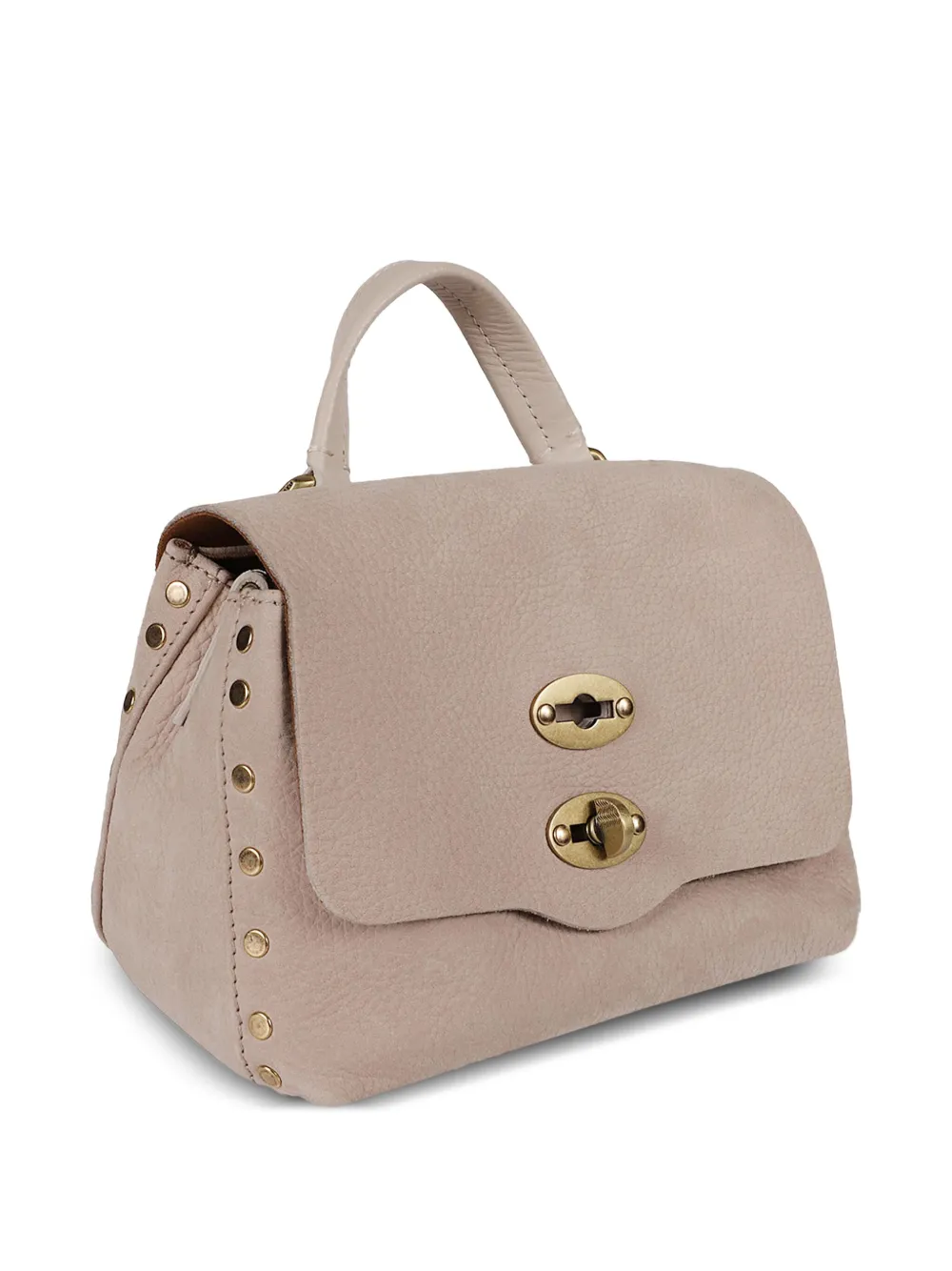 Zanellato Stud-embellished Top-handle Cross-body Bag In Neutral