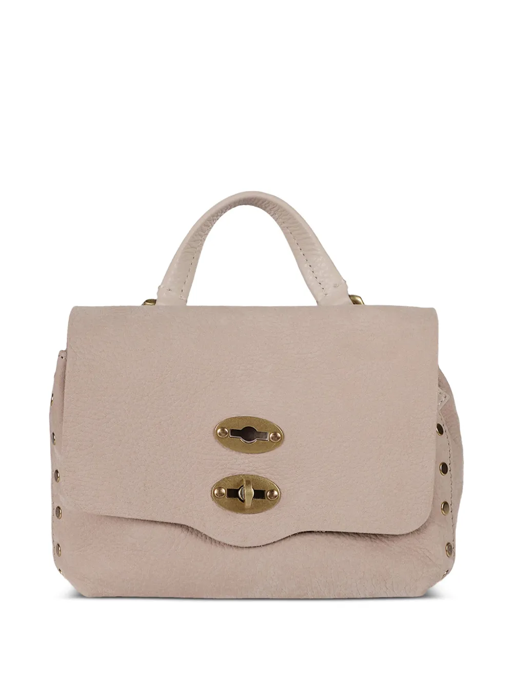 Zanellato Stud-embellished Top-handle Cross-body Bag In Neutral