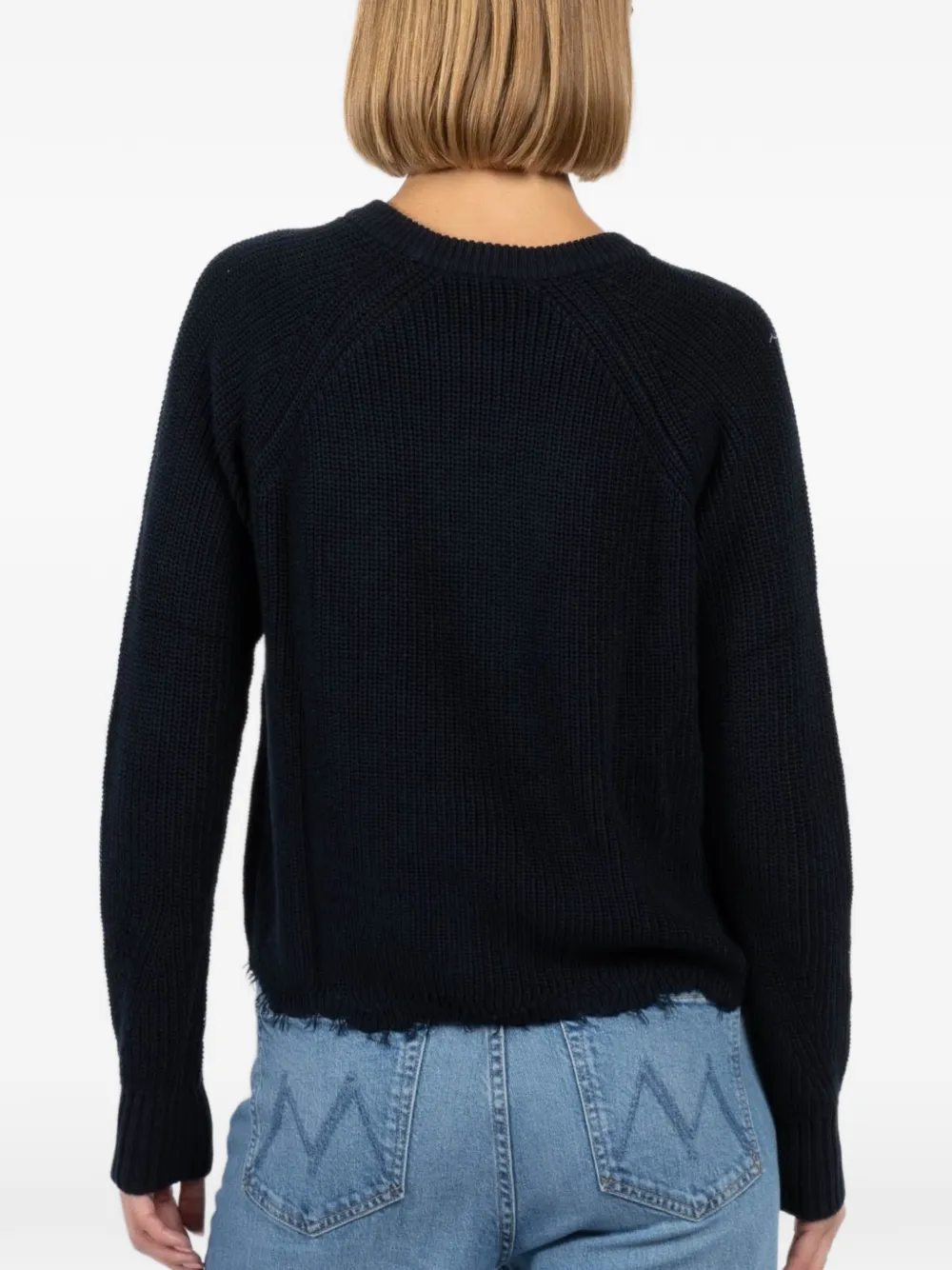  Autumn Cashmere Frayed Sweater - Blue 