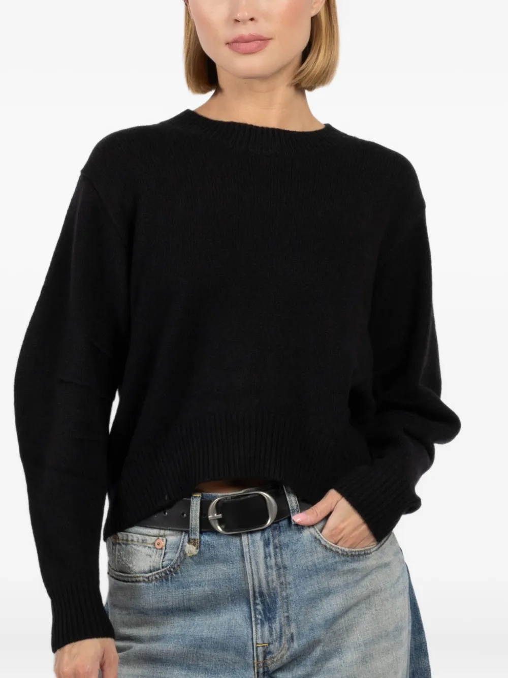 Autumn Cashmere Round-neck Sweater In Black