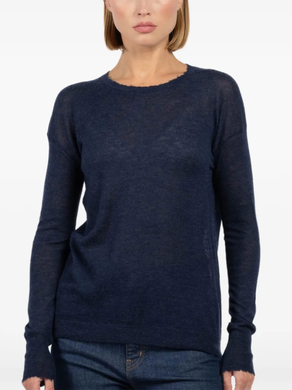 Autumn Cashmere frayed sweater - Blu