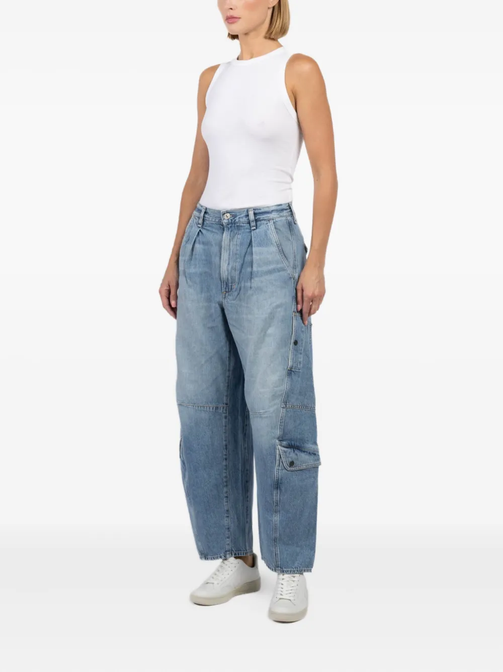 Citizens of Humanity Jeans met geplooid detail en klepzak Blauw