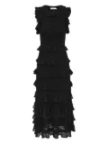 ZIMMERMANN tiered ruffle midi dress - Black