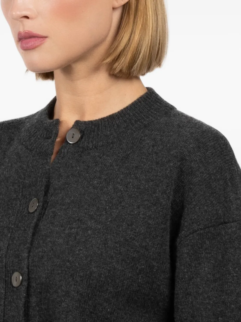 Autumn Cashmere Button-front Cardigan In Black