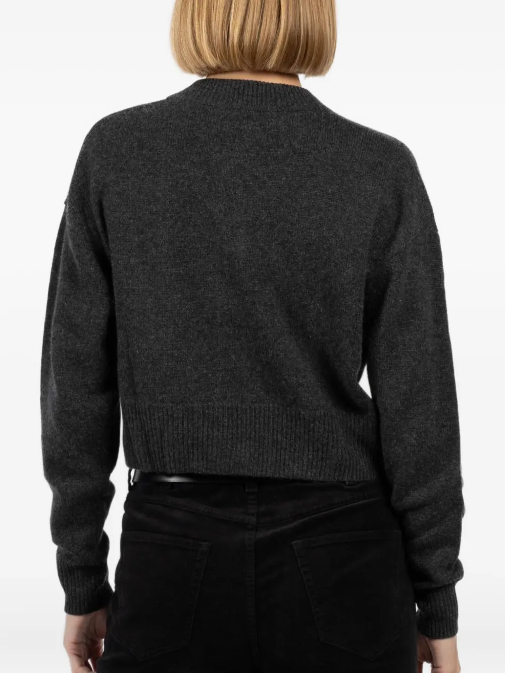 Autumn Cashmere Button-front Cardigan In Black