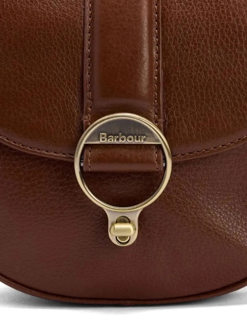 Barbour Elm leren crossbodytas met gesp Bruin