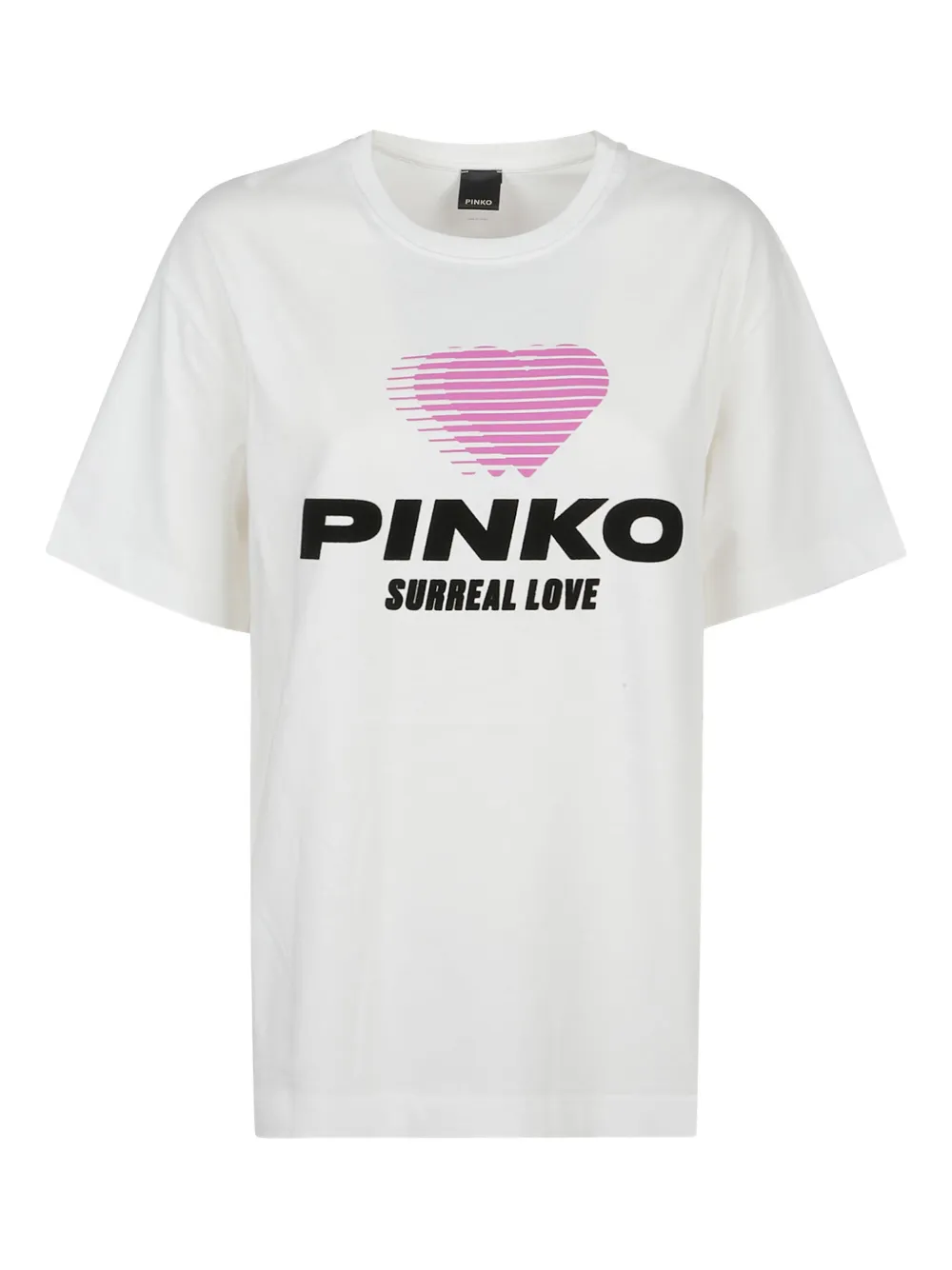 PINKO T-shirt in cotone con logo a cuore - Bianco