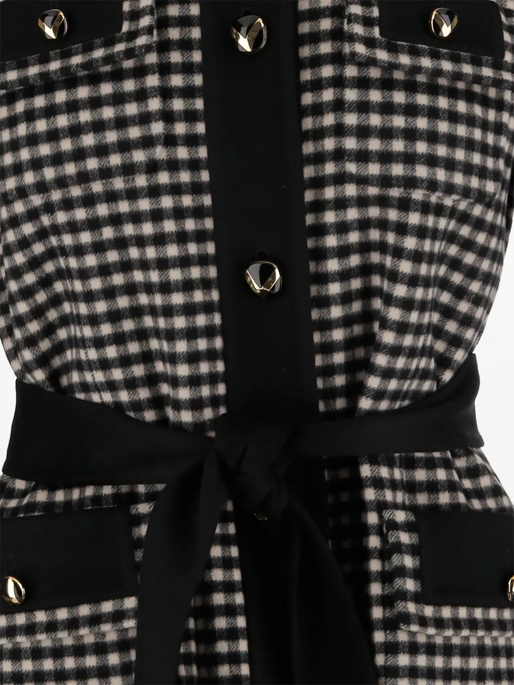 Valentino Garavani Micro Vichy coat Zwart