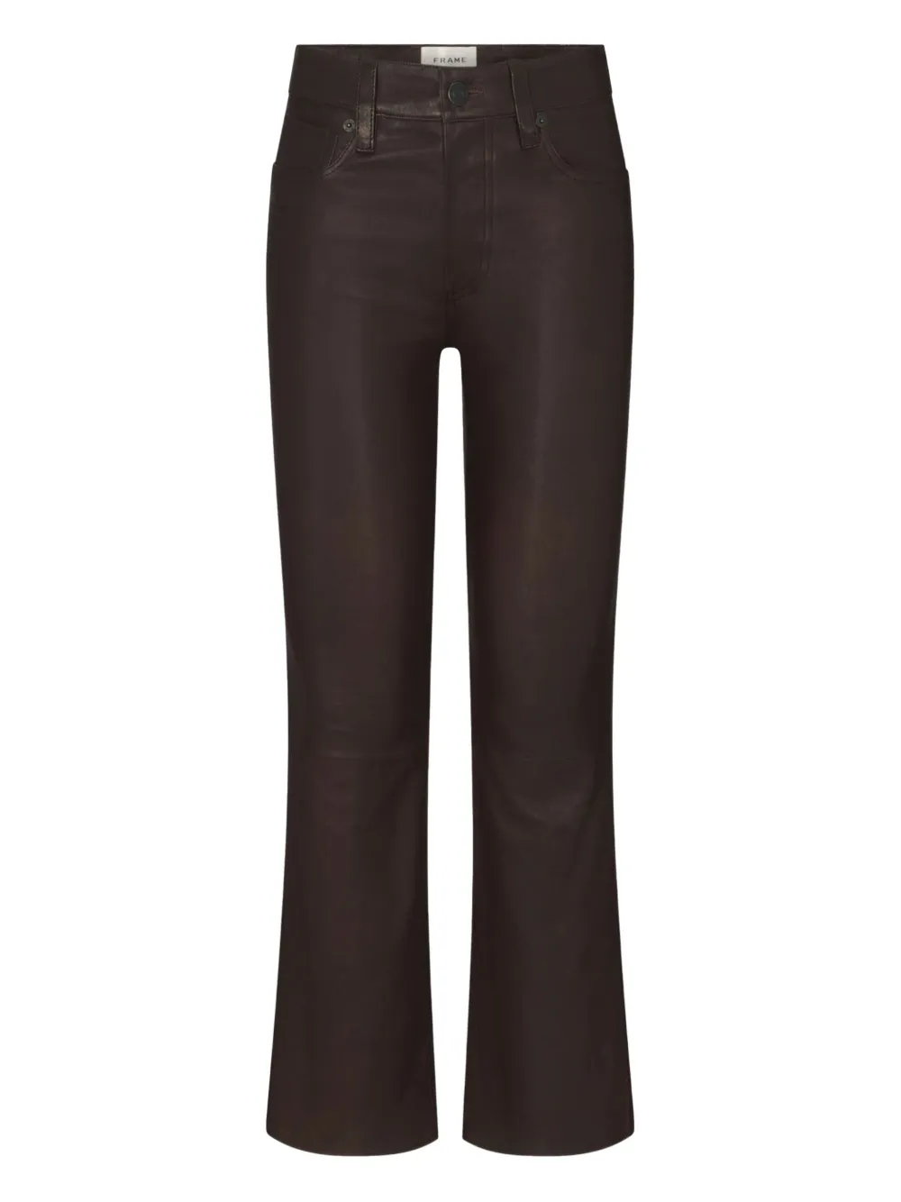 FRAME leather flared trousers | Brown | Image 1