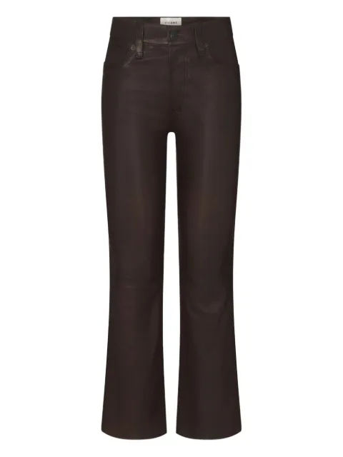 FRAME leather flared trousers