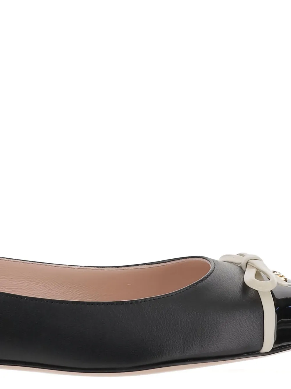 Valentino Garavani contrast-bow ballet flats Black