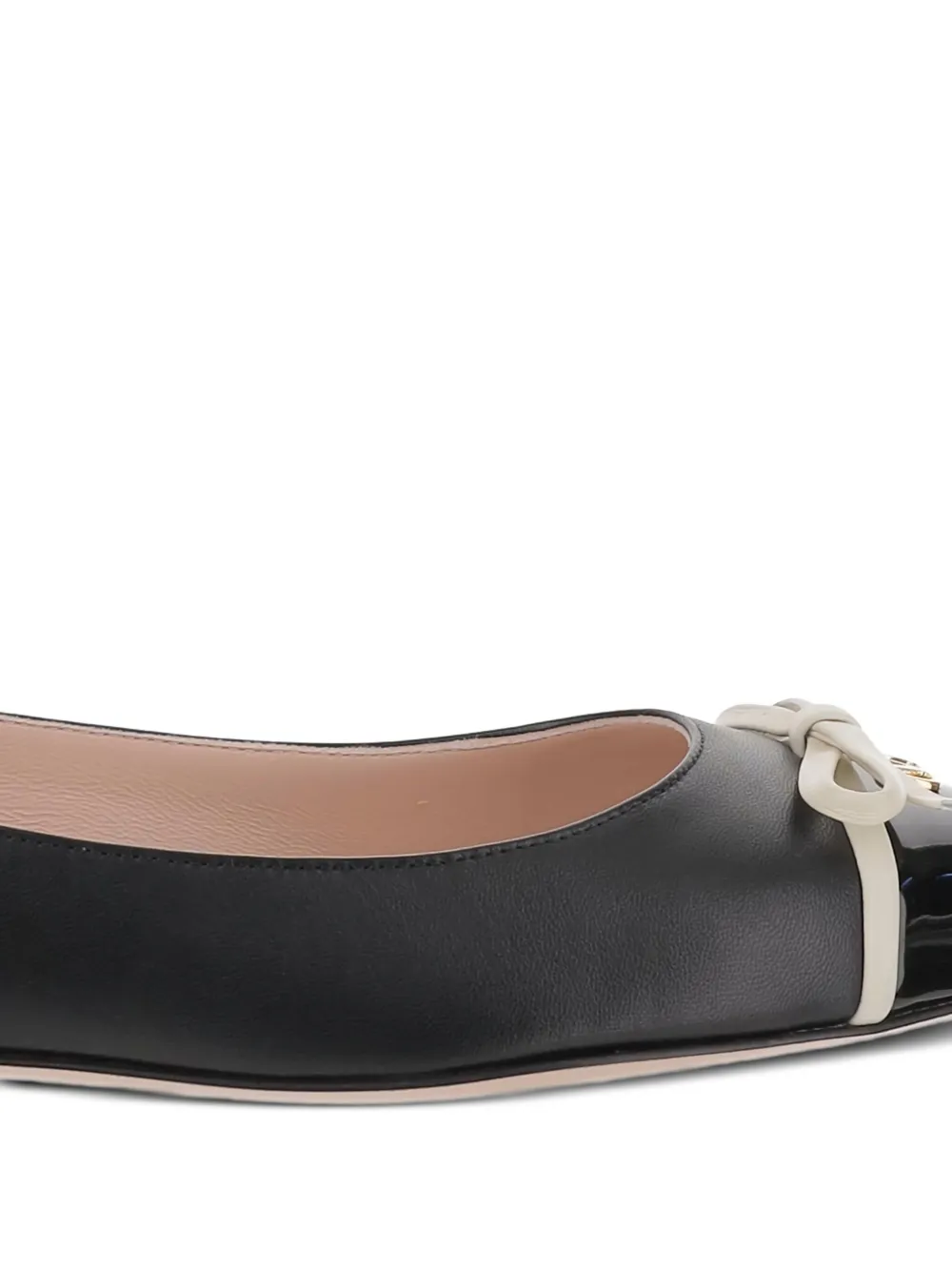 Valentino Garavani Ballerina's met contrasterende strik Zwart