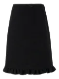 Valentino Garavani ruffled tweed skirt - Black