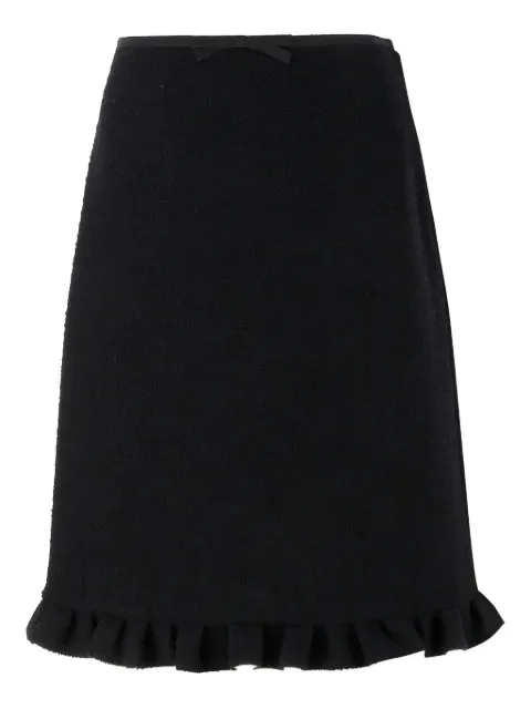 Valentino Garavani ruffled tweed skirt