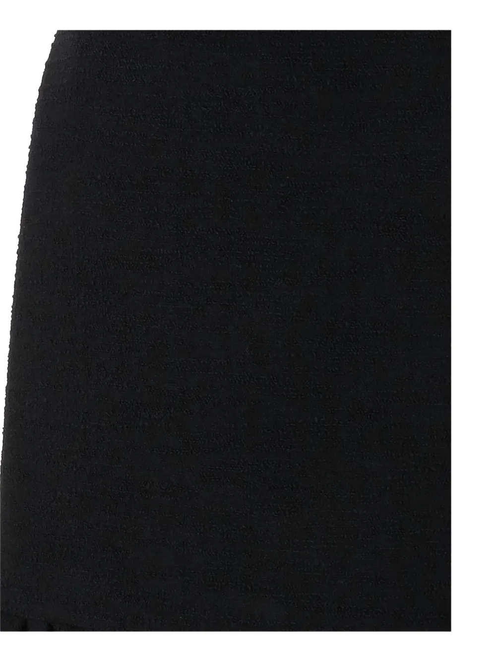 Valentino Garavani ruffled tweed mini skirt Zwart