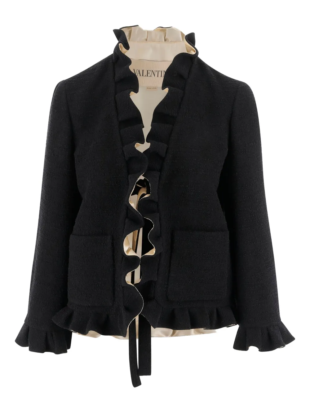 Valentino Long-sleeved Casual Jacket In Black