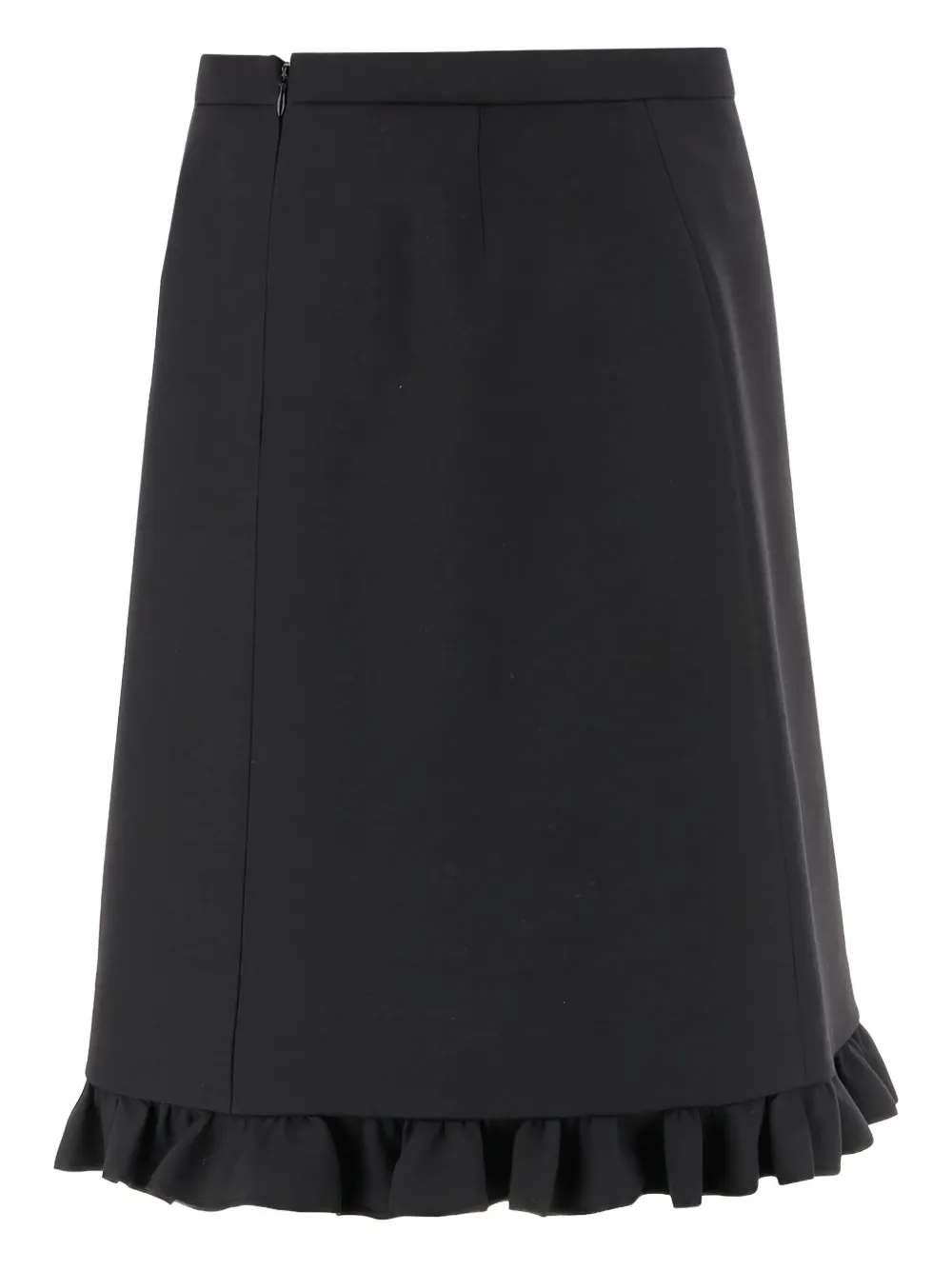 Valentino Garavani ruffle-detail midi skirt - ブラック Valentino Garavani ruffle-detail midi skirt - ブラック